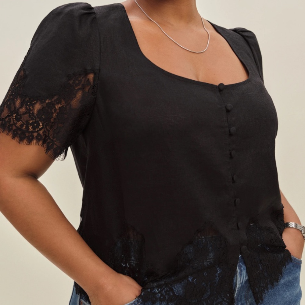 Reformation Josie Linen top